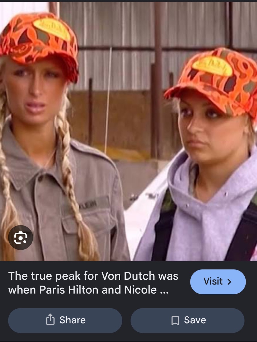 NWT Von Dutch Orange Camo Trucker Hat Adjustable The Simple Life Y2K 2000s